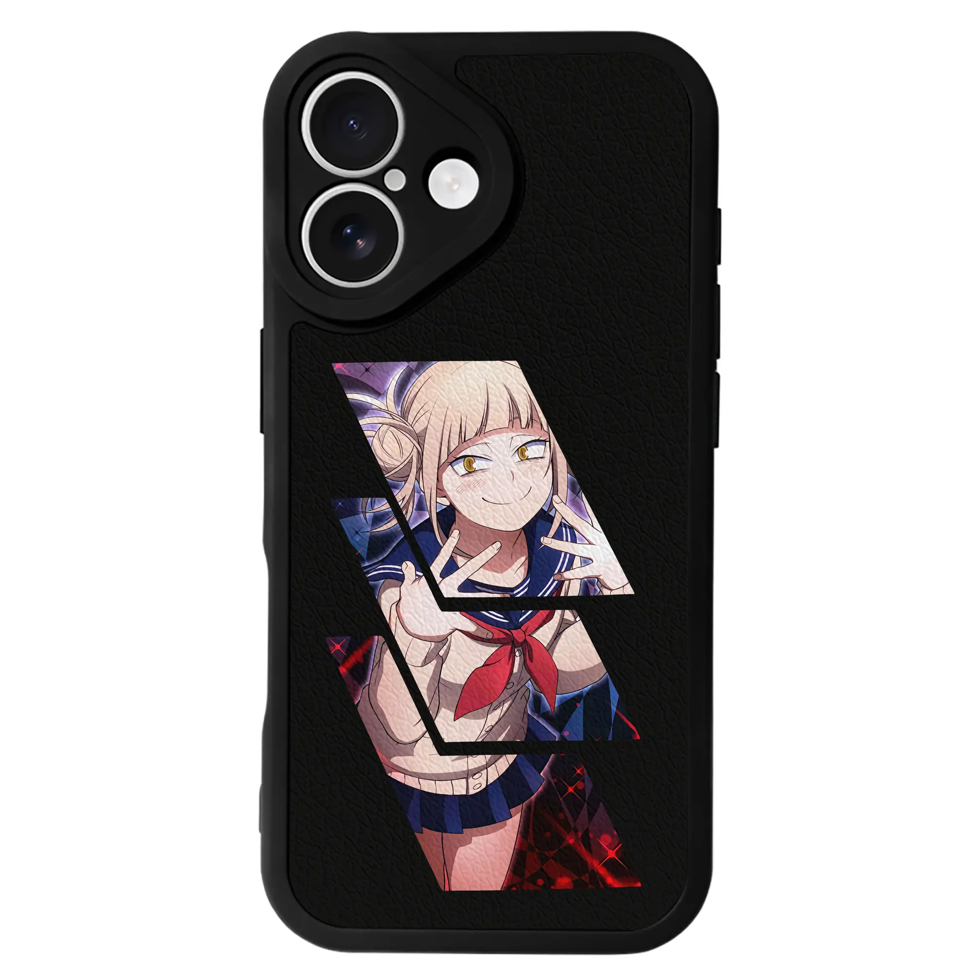 僕のヒーローアカデミア グッズ,トガヒミコ - IPhone 16シリーズ対応 ・ シリコンスマホケース ・ レザー調 ・ 高精度フィット ・ 耐衝撃 ・ ワイヤレス充電対応 ・ 精密カット